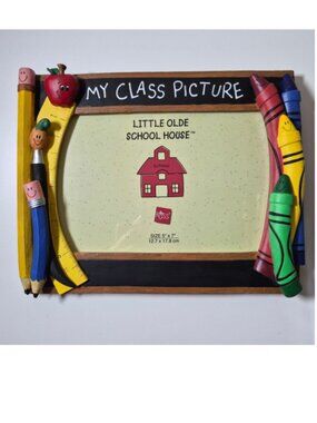 Vintage Russ Berrie 3D School Picture Frame 5x7 - 90s
